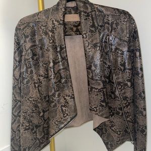 Blank NYC faux leather snake printed jacket